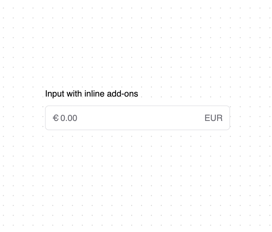 Input with inline add-ons