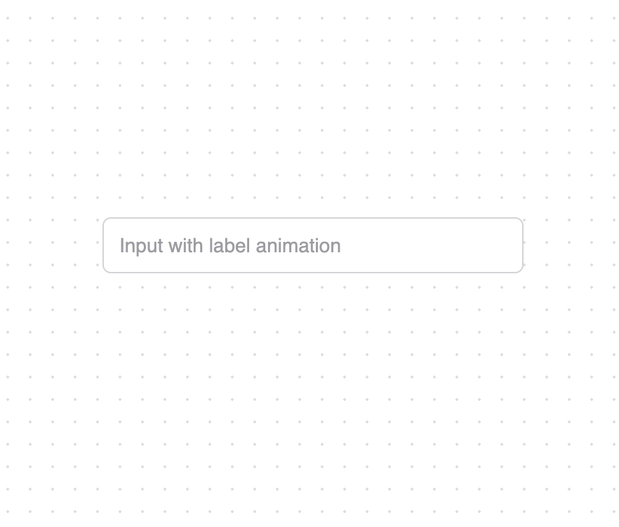 Input with label animation