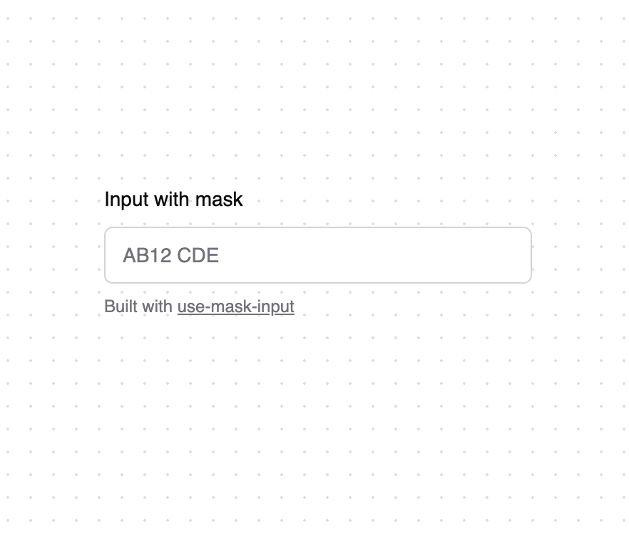 Input with mask