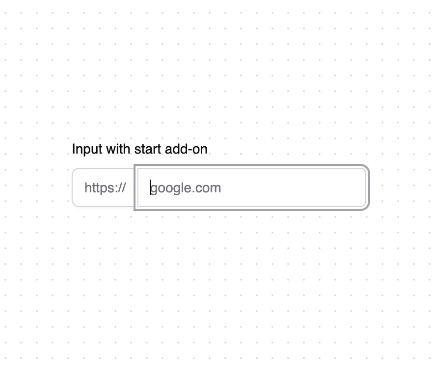 Input with start add-on