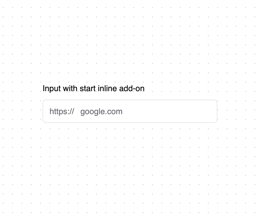 Input with start inline add-on