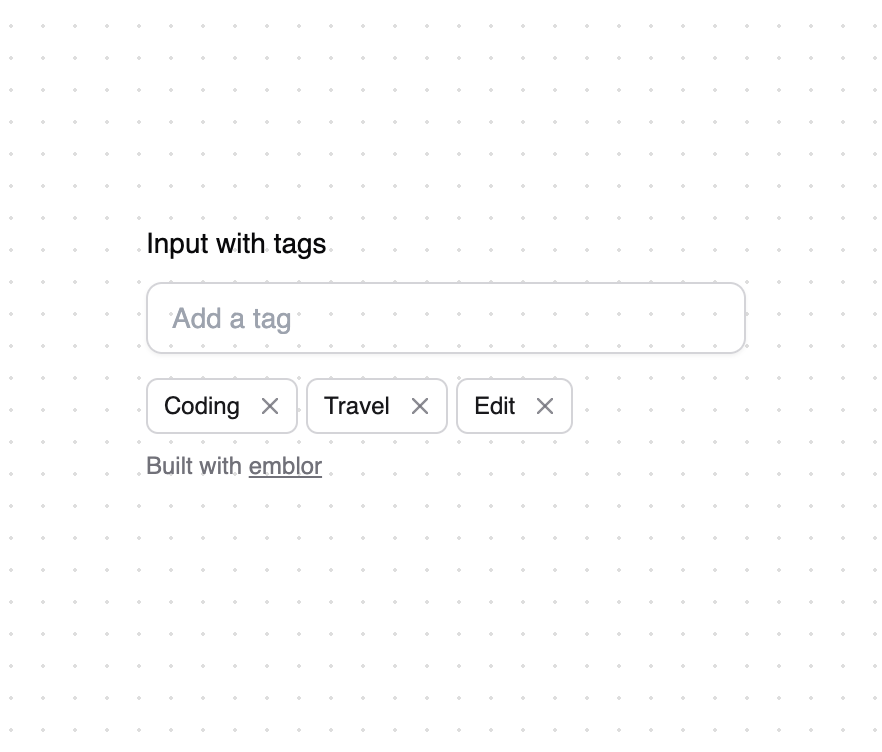Input with tags