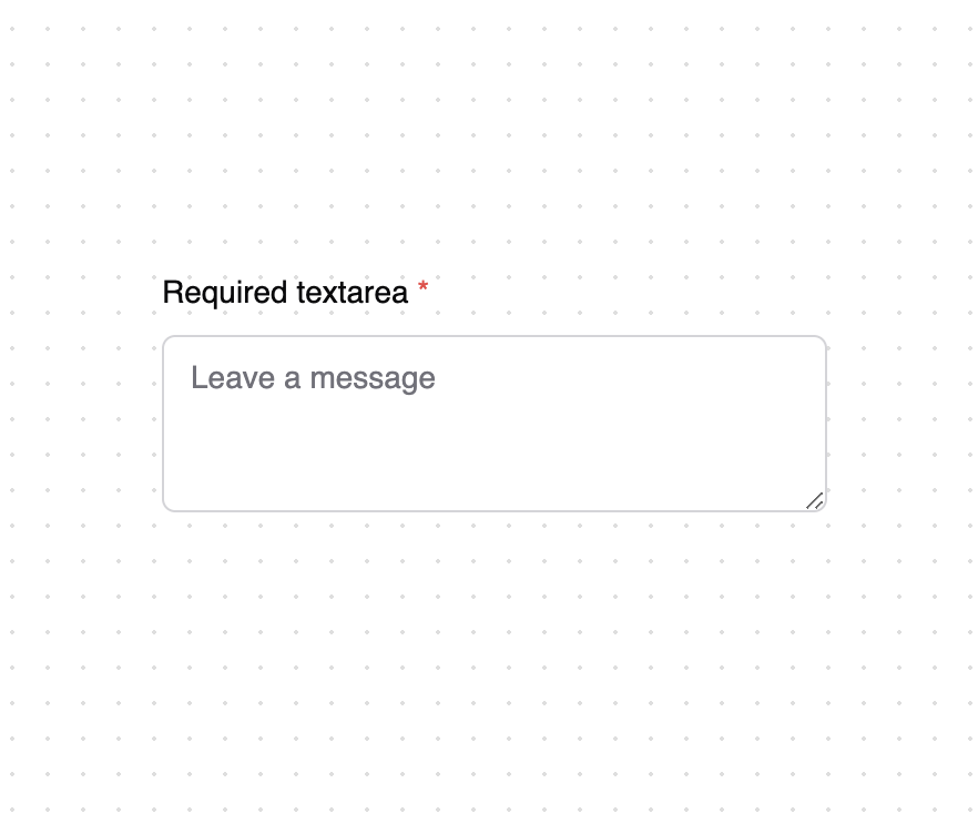 Required textarea