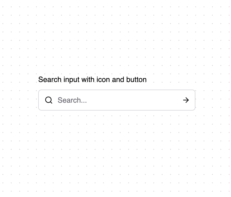 Search input with icon and button