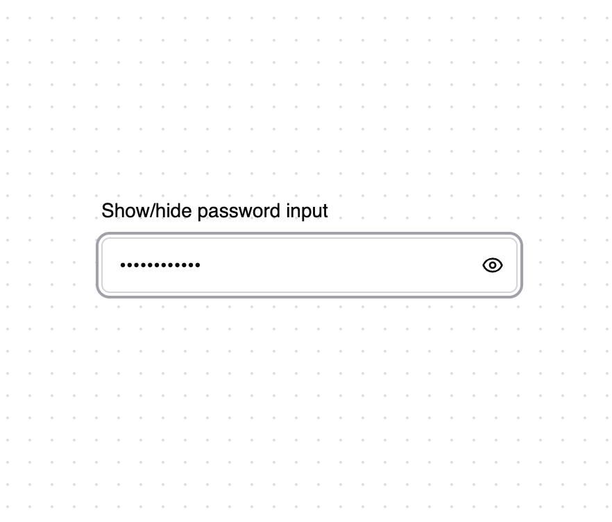 Show/hide password input