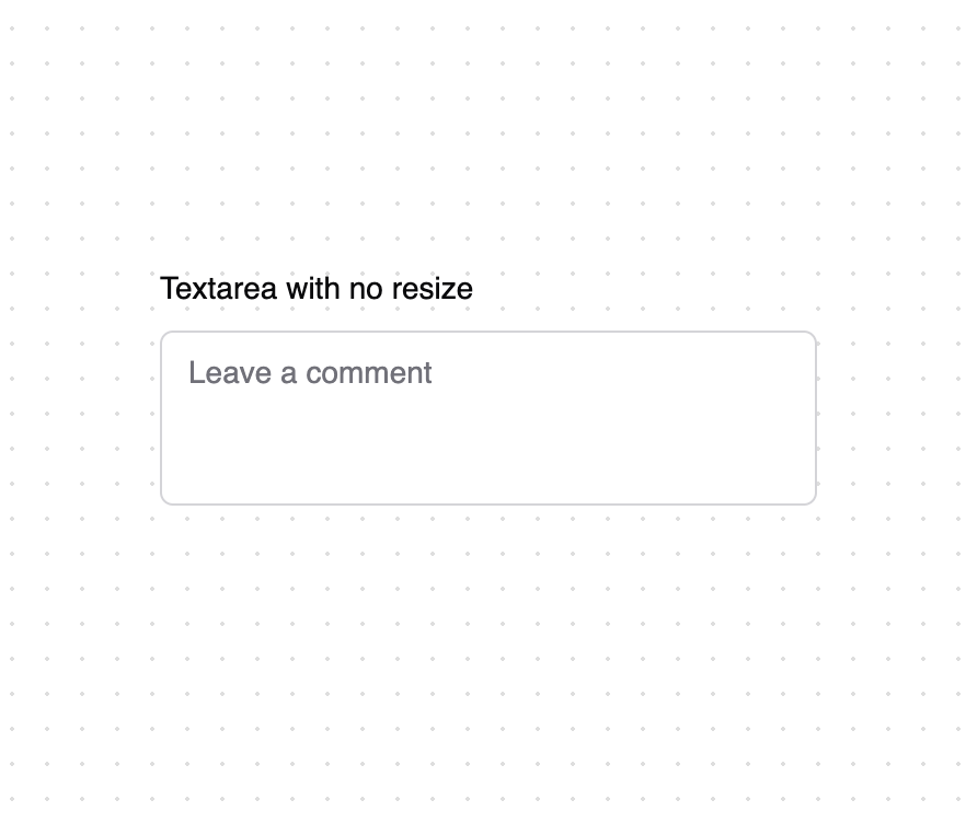 Textarea with no resize