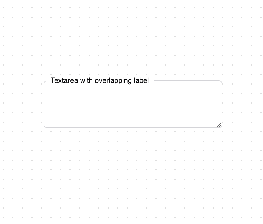 Textarea with overlapping label