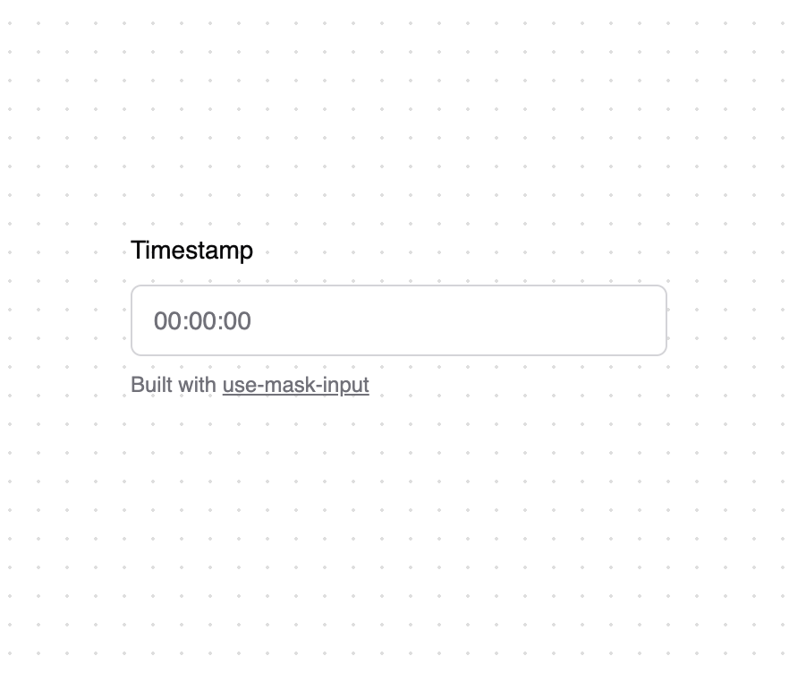 Timestamp input
