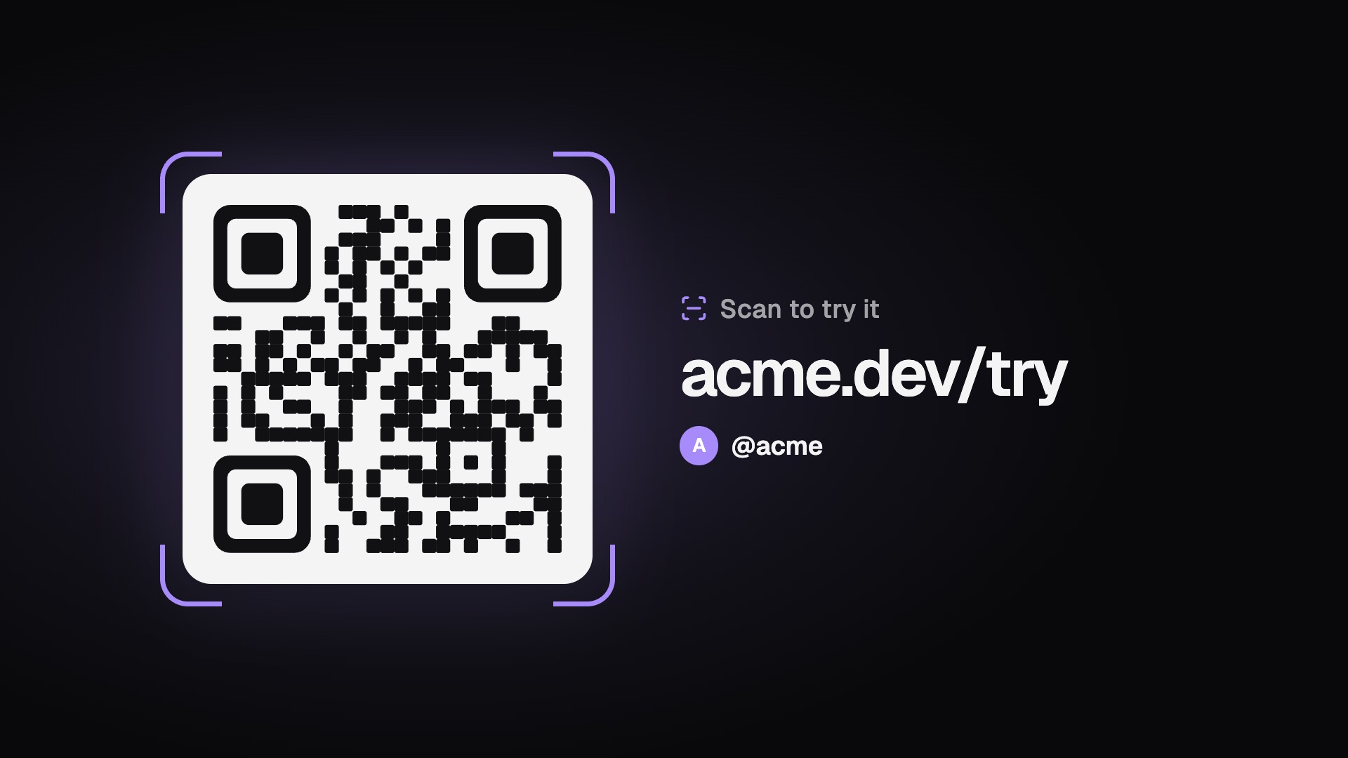 Scannable QR End Card preview