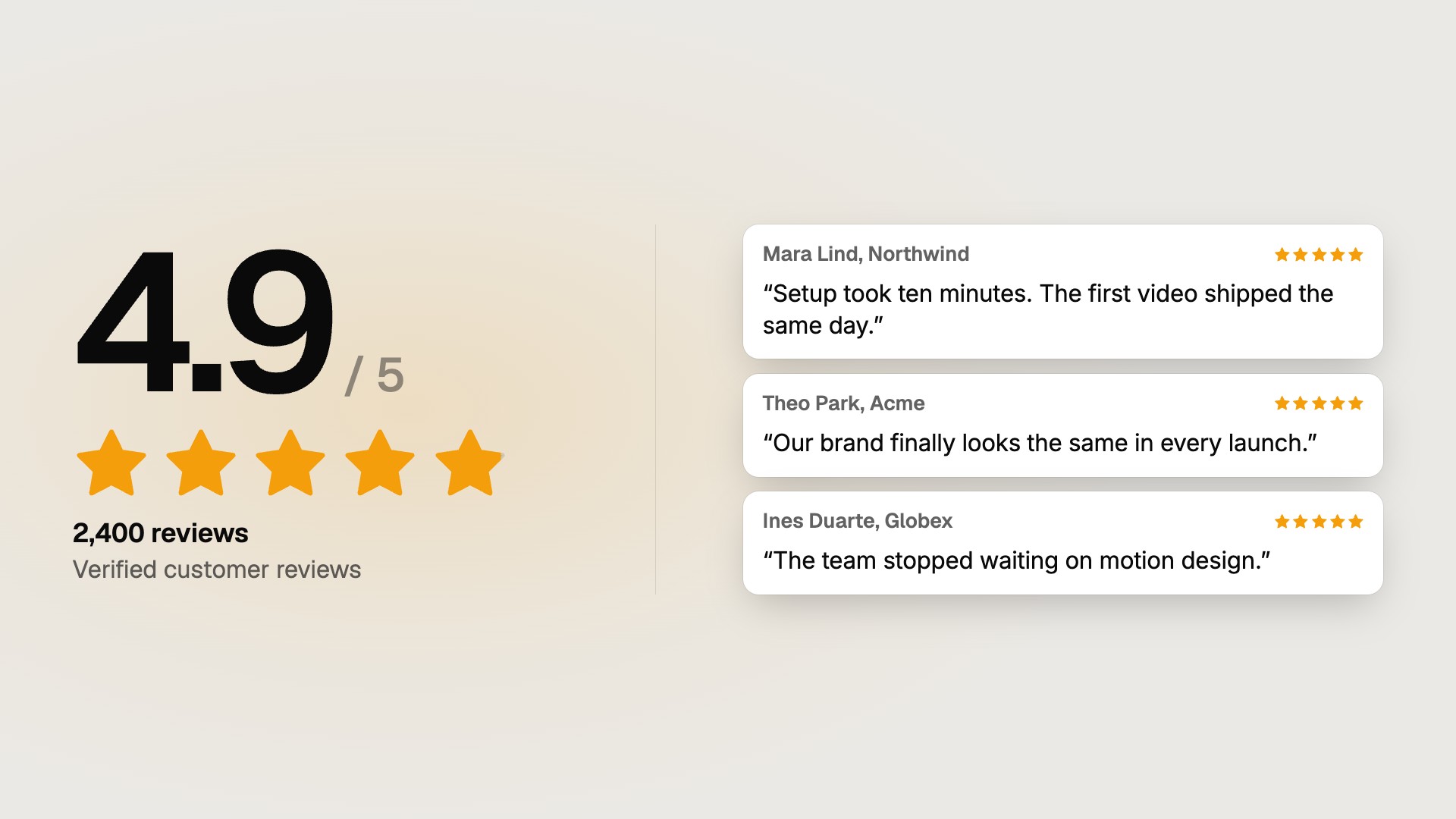 Star Rating Summary preview